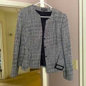 Liz claiborne suit jacket - black and white